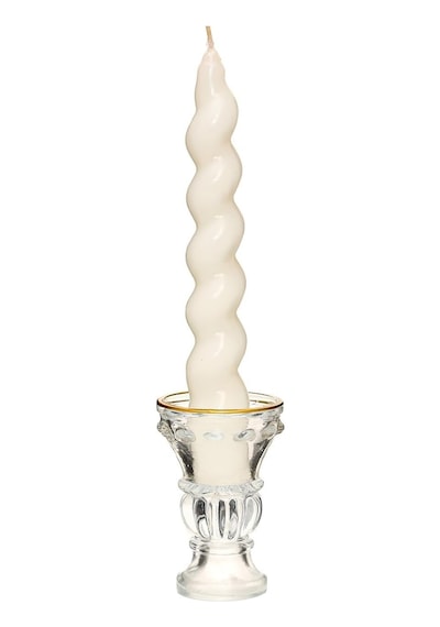 Yılbaşı 2&apos Li Twirl Glow Beyaz Şamdan Mum Seti 18 Cm 50 x 22