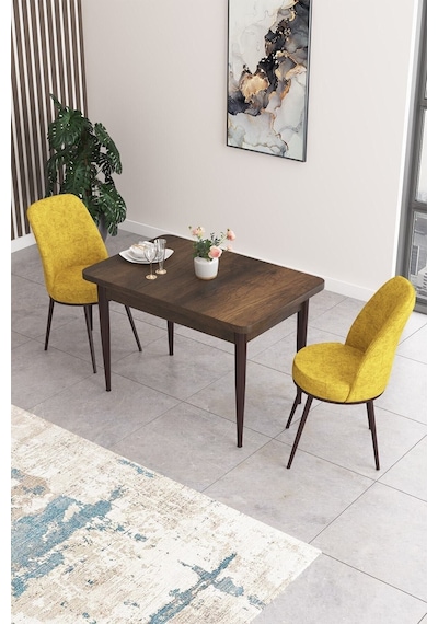 Canisa Concept Nil Serisi 70x110 Sabit Mutfak Masası Takımı Barok Desen Masa 2 Hardal Sandalye Hardal Sandalyeler Barok Masa Canisa Concept Nil Serisi 70x110 Sabit Mutfak Masası Takımı Barok Desen Masa 2 Hardal Sandalye Hardal Sandalyeler Barok Masa