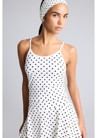 Defacto Slim Fit İp Askılı Puantiyeli Crop Atlet I7902ax26hswt34 Beyaz-wt34