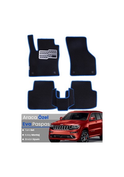 Jeep Grand Cherokee 2011-2021 Uyumlu Eva Paspas Tam Set Araca Özel,kolay Montaj,su Geçirmez 945