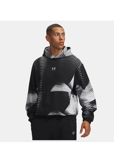 Under Armour Ua Icon Fleece Printed Hd Erkek Sweatshirt 6016615-008 Siyah