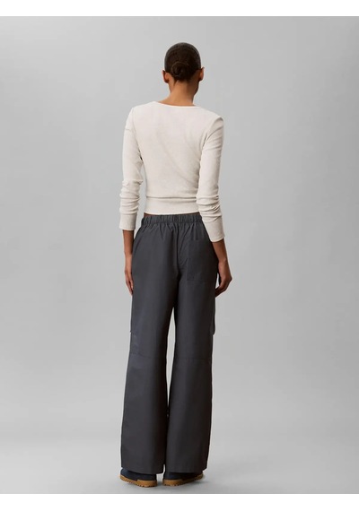 Calvin Klein Cotton Rıpstop Pull, Ceg Gri Kadın Eşofman Altı