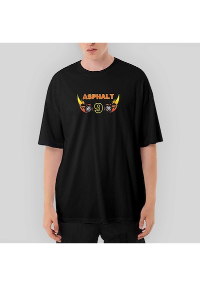 Asphalt 9 Legends Oversize Siyah Tişört Siyah