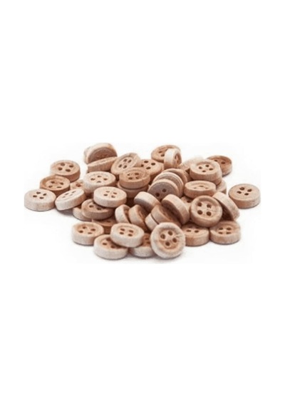 Bu-bu Düğme 1,2cm 50 Adet - 2,5cm 10 Adet 60'li Natural