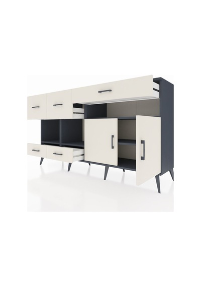 Hyperion Konsol 4 Raflı 5 Çekmeceli 2 Kapaklı 176x44x99 Antrasit-aytaşı Antrasıt/aytası - Antrasıt Hyperion Konsol 4 Raflı 5 Çekmeceli 2 Kapaklı 176x44x99 Antrasit-aytaşı Antrasıt/aytası - Antrasıt