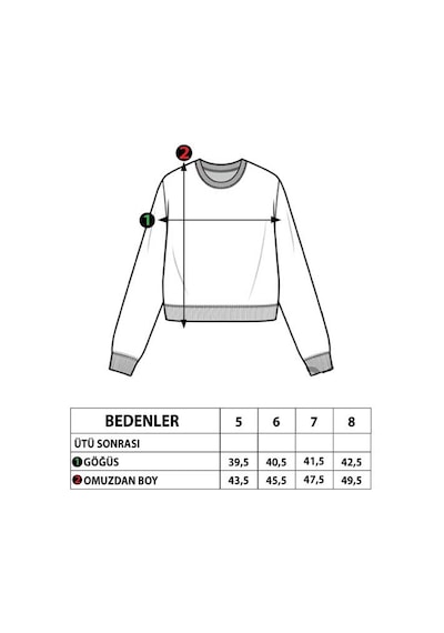 Toontoy Kız Çocuk Cep Detaylı Baskılı Sweatshirt Kahverengi