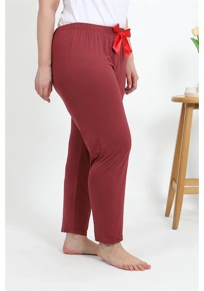 Mtm My The Mall Kadın Pamuklu Büyük Beden Alt Pijama Yavruağzı Yavruağzı
