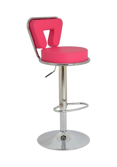 Bürocci 9540S0120 Virago Bar Sandalyesi Pembe Deri Pembe
