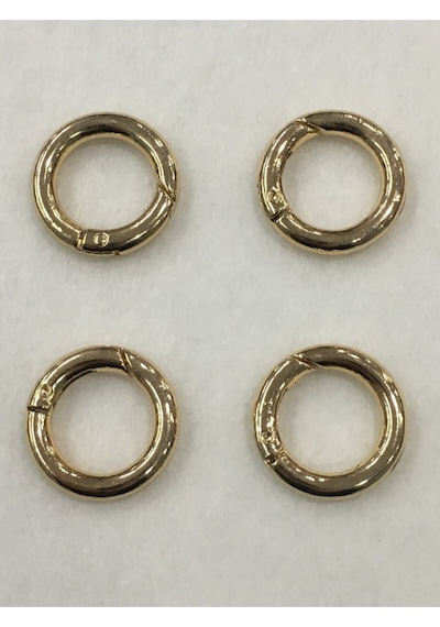 Karantuhafiye Çanta Halkası Yuvarlak Yaylı Klips 2 Cm 4 Lü Set Gold Gold Çok Renkli