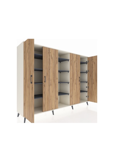 Hyperion Dolap 12 Raflı 4 Kapaklı 220x44x163 Aytaşı-çam/antrasit Aytaşı-çam/antrasit Hyperion Dolap 12 Raflı 4 Kapaklı 220x44x163 Aytaşı-çam/antrasit Aytaşı-çam/antrasit