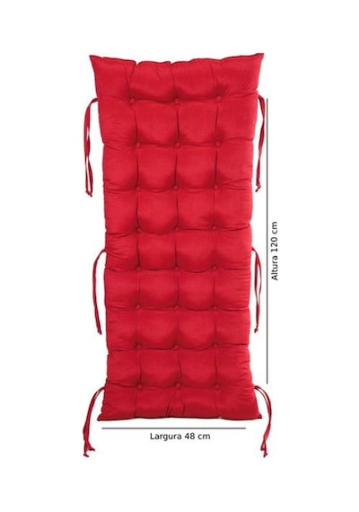 Sallanan Sandalye Minderi 50x120 Cm Bank Minderi Kırmızı