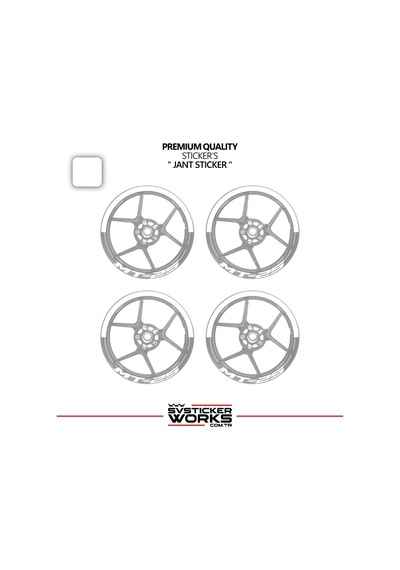 Yamaha Mt-25 Jant Şeridi Yarım Jant Kaplama & Mt-25 Yazı Sticker Seti 48396981