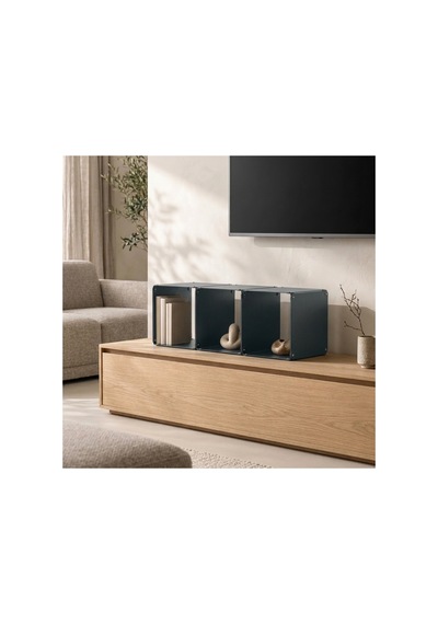 Node 3'lü Modüler Metal Tezgah Üstü Mutfak Rafı Ve Kahve Köşesi Standı 49x16 Cm Gri - 943947129 Gri