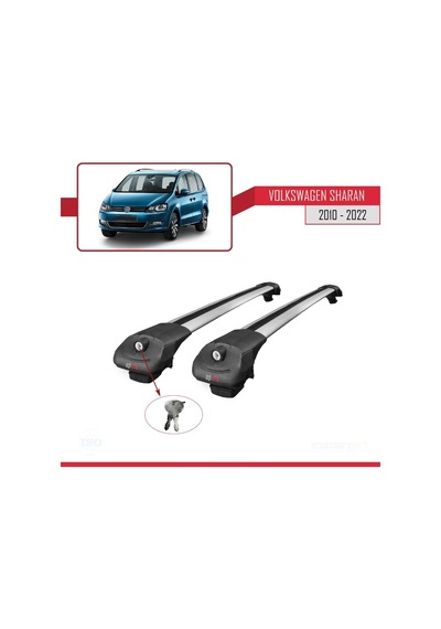 Volkswagen Sharan 2010-2022 Arası İle Uyumlu Ace-1 Ara Atkı Tavan Barı Gri