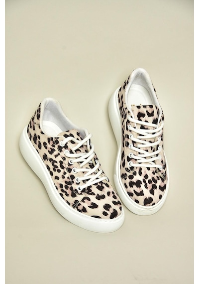 Fox Shoes P602045004 Bej Kumaş Kadın Spor Ayakkabı Sneakers Bej-kumaş Çok Renkli
