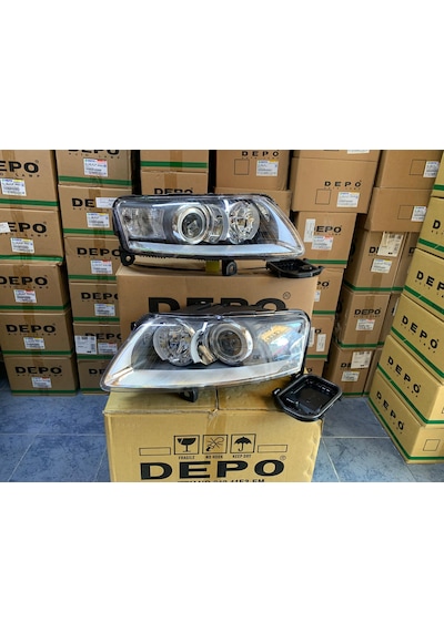 Audı A6 C6 Kasa 2005-2008 Arası Depo Sağ Ve Sol Far Takım D2s Xenon 4f0941029ak / 4f0941030ak
