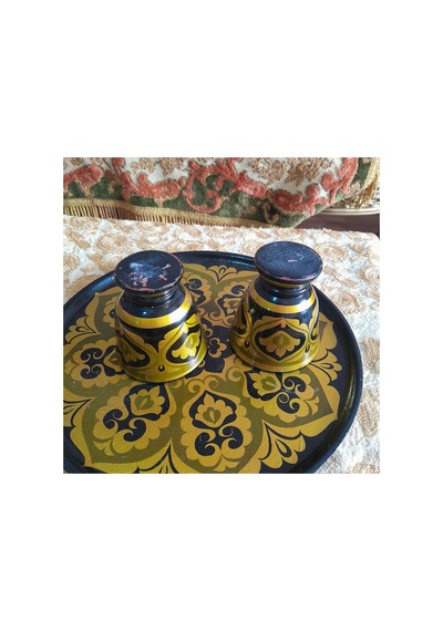Rusya Tabak Ve Kadehler Sarı
