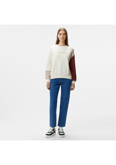 Nautica Kadın Pembe Regular Fit Sweatshirt Baskılı 37k154t Pembe