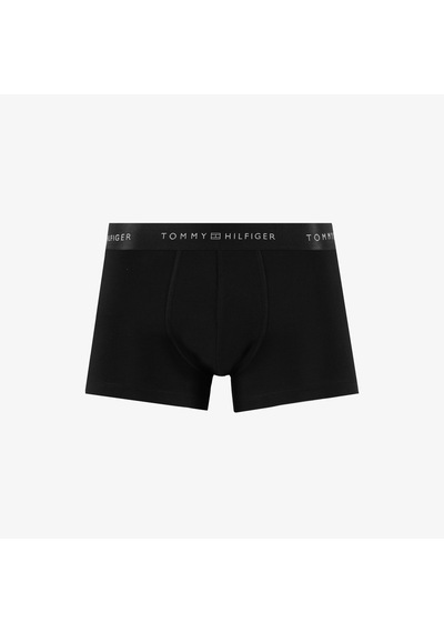 Tommy Hilfiger Trunk 3'lü Erkek Metalik Logo Siyah Boxer Um0um03411 Çok Renkli