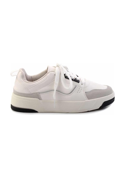 Bambi Beyaz Lame Kadın Sneaker K01591513009 Beyaz