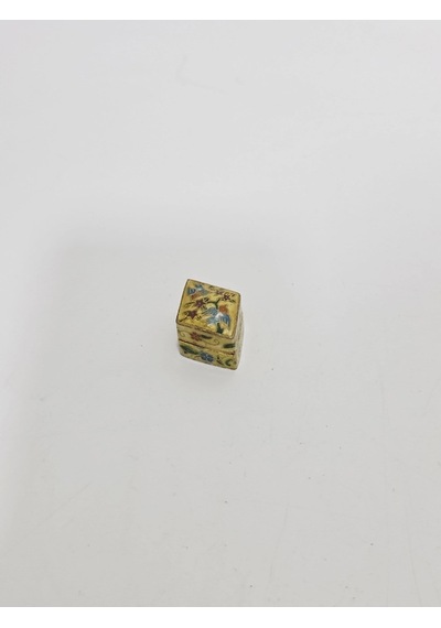 Antika Cloisonne Minyatür Kutu 3,2x2,4cm 093