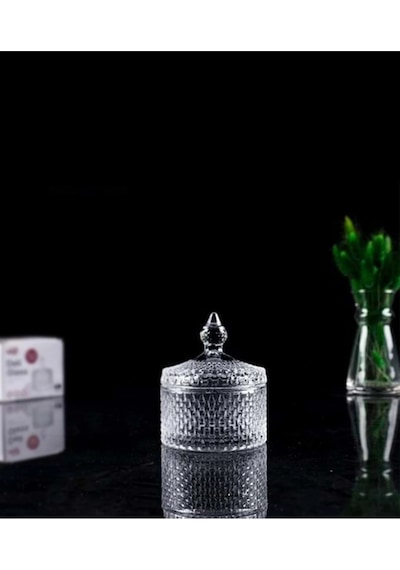 Rayan Noktalı Cam Şekerlik 8x11 Cm Çok Renkli