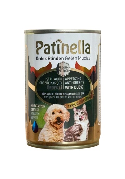 Patinella %60 Ördek Etli Kedi Köpek Konservesi 415 G