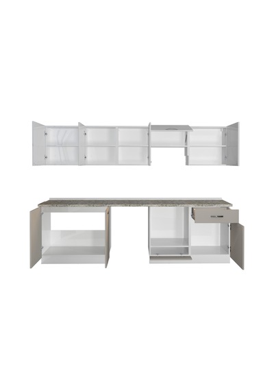 Decoraktiv Elite 280 Ankastre Fırın Modüllü Mdf Hazır Mutfak Dolabı - Tezgah Dahil - Kumtaşı - Beyaz Bej Decoraktiv Elite 280 Ankastre Fırın Modüllü Mdf Hazır Mutfak Dolabı - Tezgah Dahil - Kumtaşı - Beyaz Bej