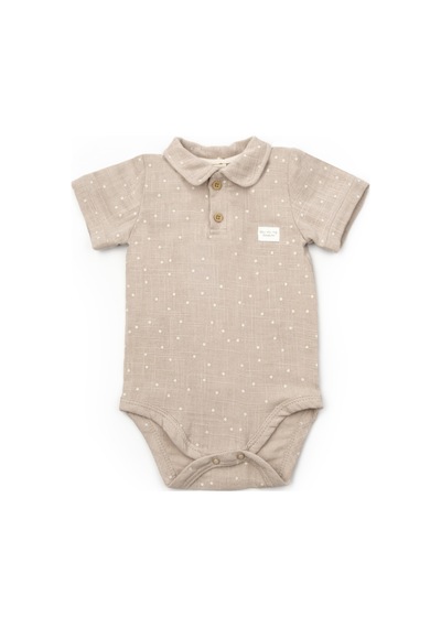 Babycosy Organic Wear Bebek 2li Kısa Kollu Badi Müslin %100 Pamuk, Bebek Ve Yenidoğan Serisi - Ekru
