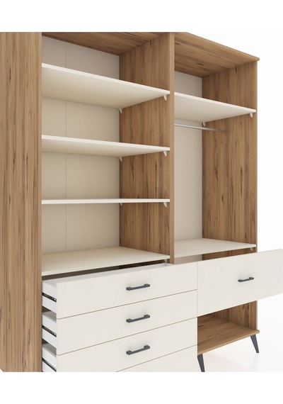 Kronos Gardrop 6 Raflı 5 Çekmeceli Tek Askılı 176x59x221 Çam-aytaşı Aytaşı Kronos Gardrop 6 Raflı 5 Çekmeceli Tek Askılı 176x59x221 Çam-aytaşı Aytaşı