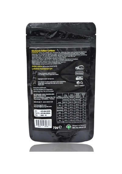 Bey Organik Glutensiz Sebze Çorbası 70g