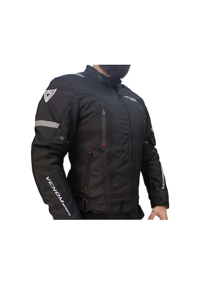 Venom Air Racing Motosiklet Montu 4 Mevsim Motorcu Touring Mont Siyah