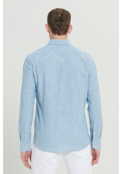 AC&Co / Altınyıldız Classics Erkek Yeşil Slim Fit Dar Kesim Düğmeli Yaka Flamlı Casual Gömlek 4A2022200073YSLXL Yeşil
