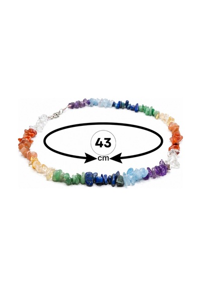 7 Çakra Doğal Taş Kolye Ametist, Akuamarin, Lapis Lazuli, Aventurin, Sitrin, Akik, Kuvars Unisex Çokrenkli