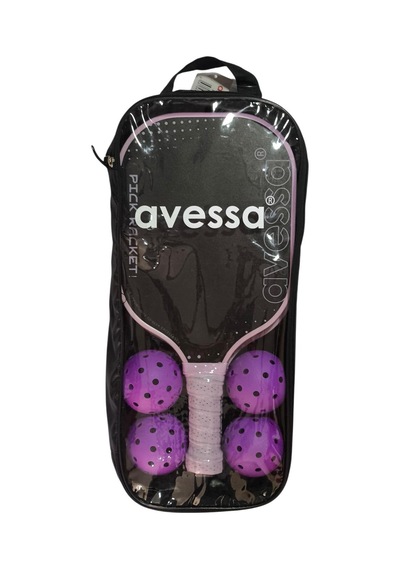 Avessa Pkl-set-200 Fiberglass Pıckle Raket Set Mor
