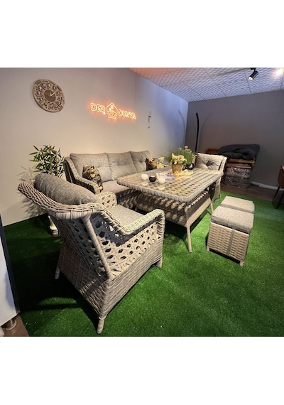 Depodunya Lumar Rattan Bahçe Mobilyası Bahçe Takımı Oturma Grubu 3'lü - 7 Kişilik Bahçe Takımı Cappuccino Depodunya Lumar Rattan Bahçe Mobilyası Bahçe Takımı Oturma Grubu 3'lü - 7 Kişilik Bahçe Takımı Cappuccino
