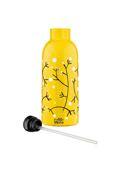 Mamawata Daylight Pipetli Çocuk Termos Matara 470 Ml Paslanmaz Çelik Sızdırmaz Yalıtımlı Suluk Sarı