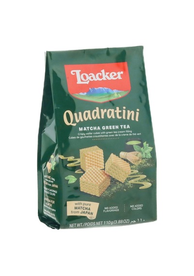3 Adet Loacker Quadratini Matcha Green Tea Gofret 110 G