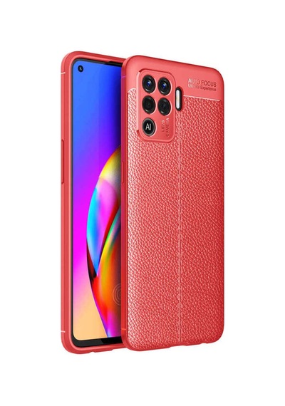 Oppo Reno 5 Lite Kılıf Zore Niss Silikon Kapak Kırmızı