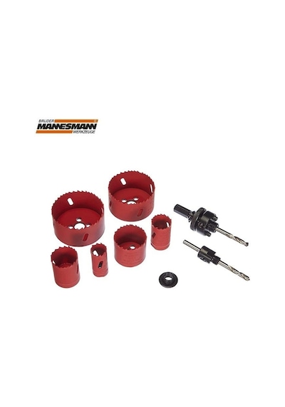 Mannesmann 44100 Hss Bi-metal Delik Testeresi Seti. 8 Parça