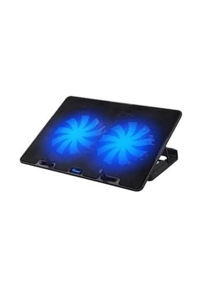 Notebook Soğutucu Fan Stand 2 Fanlı Mavi Ledlı Gamıng Soğutucu