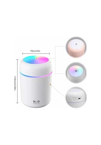 Hava Nemlendirici Buhar Makinesi Led Işıklı Usb Dekoratif Nemlend