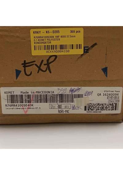 R76mr4100se40k 1mf 400v 27.5mm Polyester Kondansatör 20 Adet