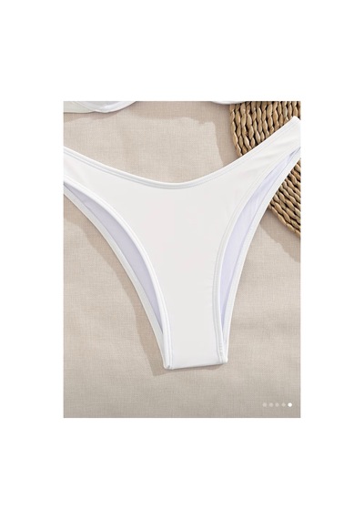 Lilly Coastal Pearls Boncuk Detaylı Beyaz Bikini Takımı Beyaz Beyaz
