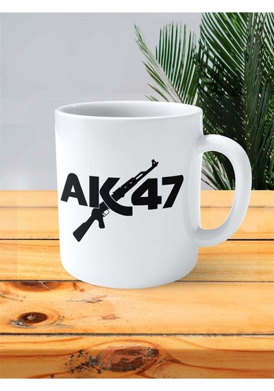 Ak-47 Kalaşnikof Baskılı Kupa Bardak Kişiye Özel Model 1 Çok Renkli