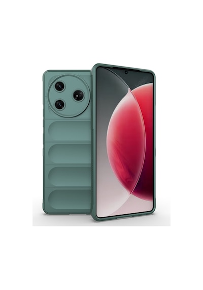 Tecno Camon 30 Pro 5g Kılıf Esnek Tpu Oyuklu Arka Yüzey Tasarımlı Zore Etnik Silikon Kapak Koyu Yeşil