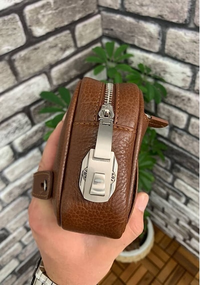 Guard Taba Hakiki Deri Şifreli El Çantası Erkek / Kadın P1692 Taba