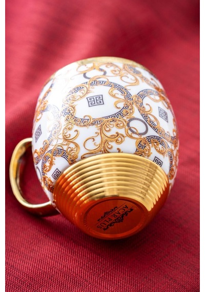 Taitha Porselen Kupa - 200 Ml Beyaz/gold - 656919889 Beyaz/gold