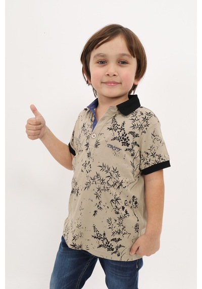Toontoy Kids Toontoy Erkek Çocuk Desenli Tişört Yeşil