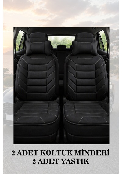 Suzuki Vitara 2006 Uyumlu Premium Siyah Renk Lüks 2 Adet Minder Ve Yastık